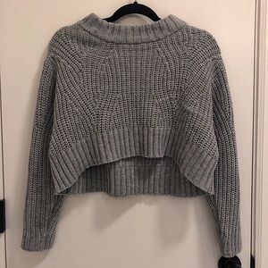 Cropped Sweater with Holes in the Arms